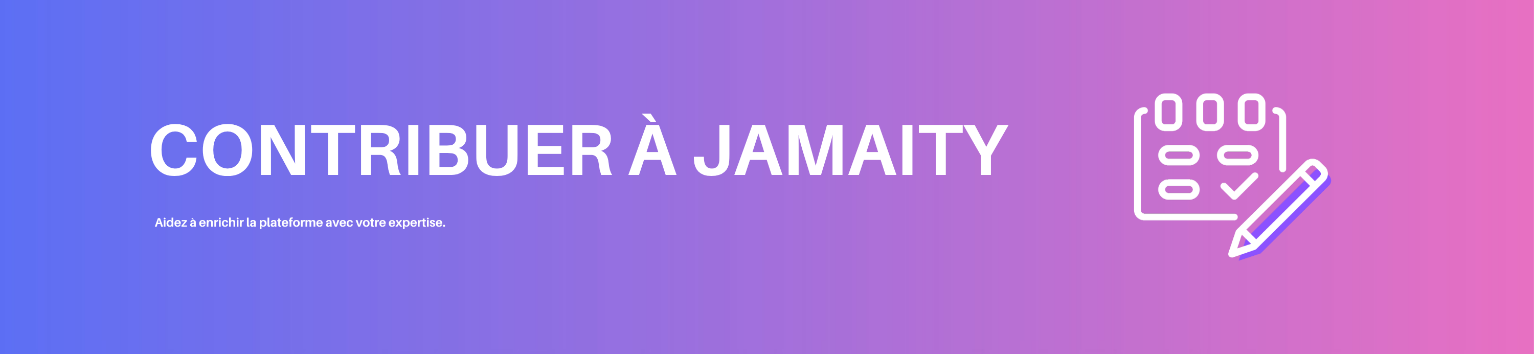 Bannière Contribuer